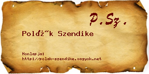 Polák Szendike névjegykártya